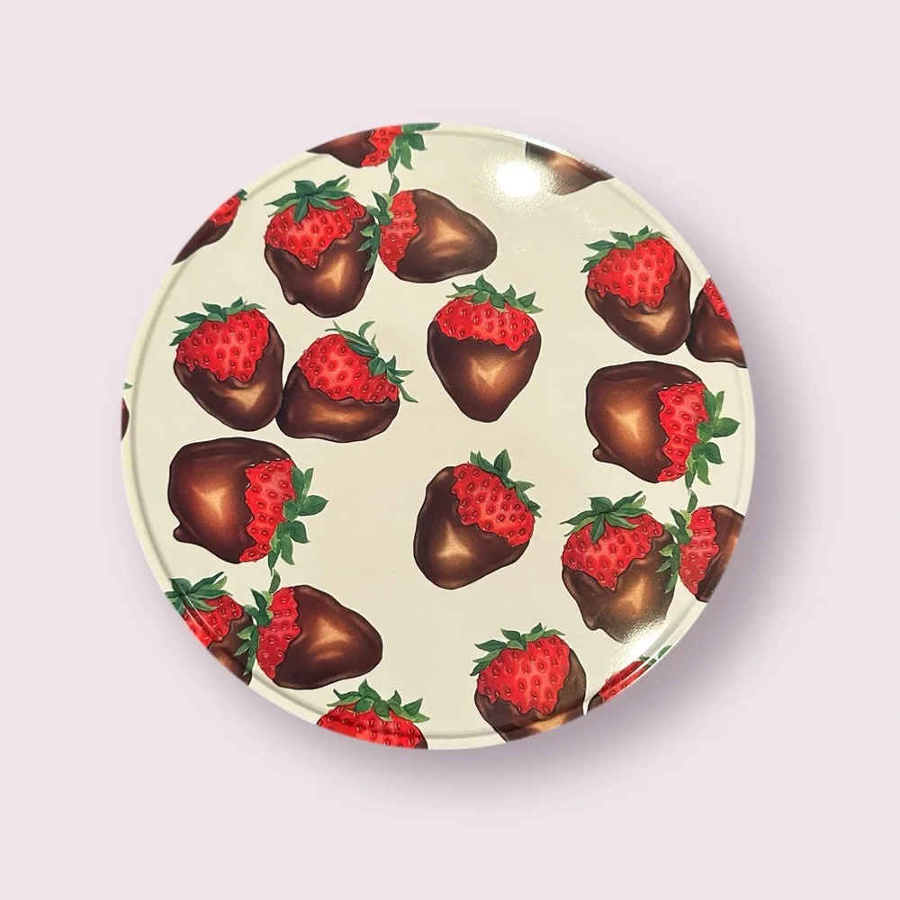 Department 56 Sweets Chocolate Covered Strawberry Round Nesting Tin Set - Picture 9 of 12